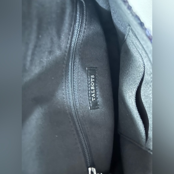 Talbots Martini Dot Sequin Wristlet-Navy - Picture 5 of 5